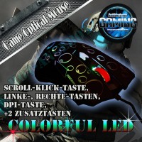 Gaming USB Maus mit farbwechselnden LED Einstellbare DPI 