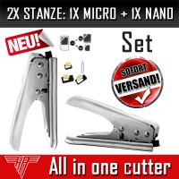 2x Stanze Micro + Nano Sim Karten Card Cutter Schneider Galaxy S3,4,5 iPhone 4,5