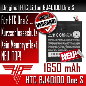 Original HTC Akku Accu Batterie BJ40100 für HTC One S OneS Z520 E 1650 mAh NEU !