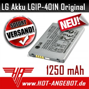 Original LG Handy Akku LGIP-401N  f. Touch LN510 Rumor Touch VM510 LN510 E720 