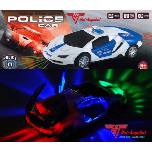Lamborghini POLICE POLIZEI Auto Spielzeug mit Bewegung Motor Sound Licht Musik 20cm