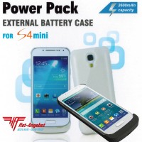 Power Case Bank für Samsung Galaxy S4 mini 2600mAh Externer zusätzlicher Akku