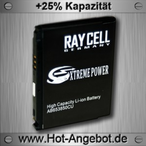Handyakku RAYCELL AB653850CU 1740mAh  für Samsung i900 Omnia 2 i7500 Galaxy i8000