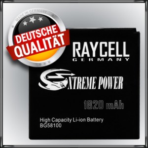 Handyakku RAYCELL BG58100 1820mAh BA-S560 HTC Sensation 4G XE XL Evo 3D Titan
