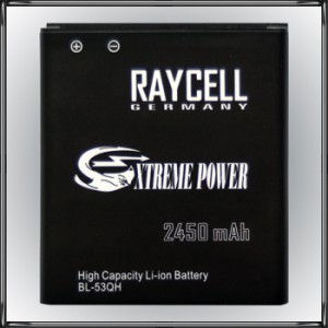 Handyakku RAYCELL 2450mAh BL-53QH für LG Optimus 4X HD L9 LTE 2 P760 P880 VS930 u.a.