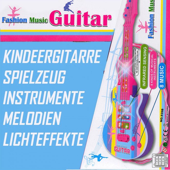 Kindergitarre mit Musik Licht Effekten Gitarre Tolles Geschenk 