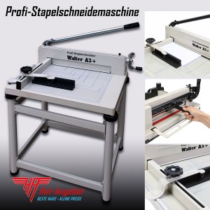 WALTER A3+ Profi Stapelschneidemaschine Schneider A3 plus A3 A4 bis zu 44mm Höhe